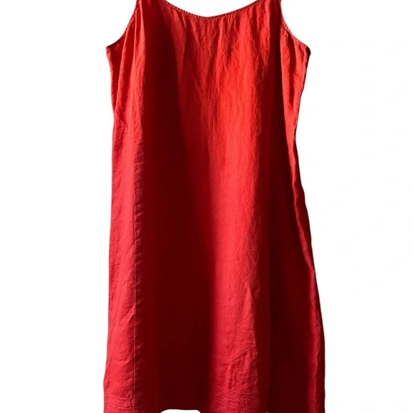 Eileen Fisher Elegant Red Sleeveless Dress - Picture 2 of 6